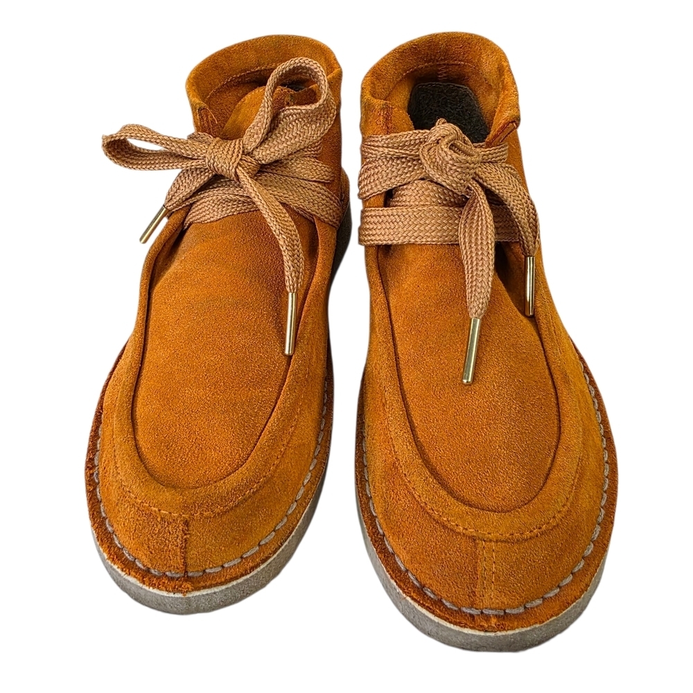 Free People Women's Ankle Boots in Rich Orange Suede
